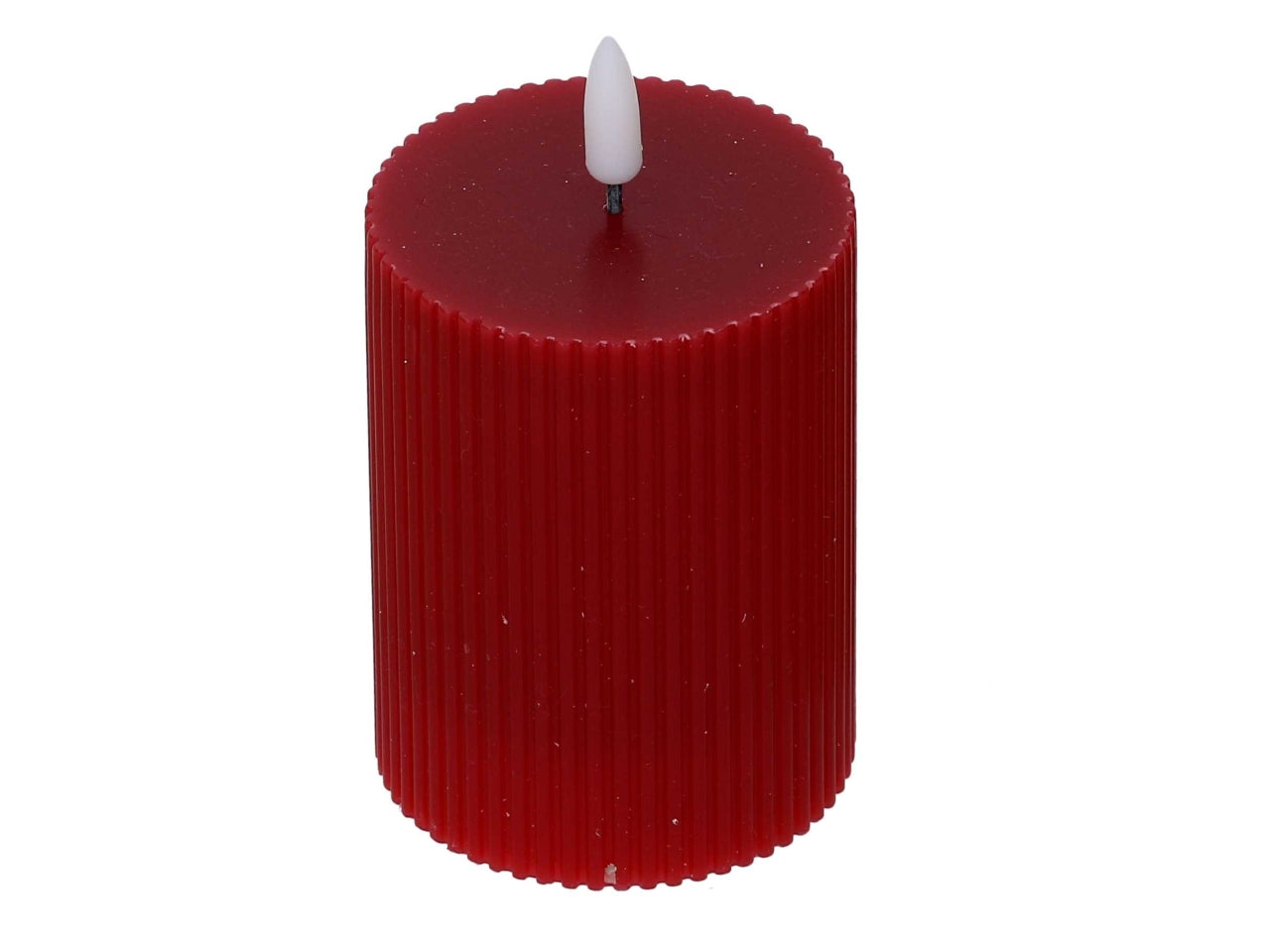 Candela led conica 7,5xh.10cm rossa