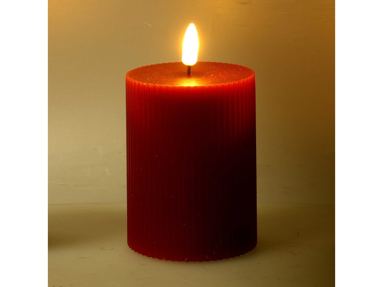 Candela led conica 7,5xh.10cm rossa