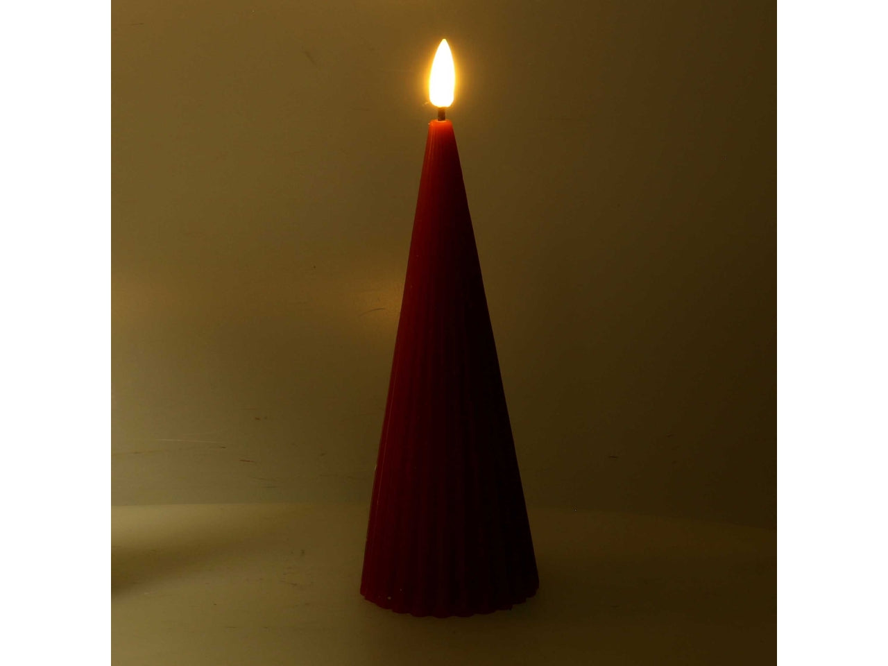 Candela led piramide 6,8xh.17,5cm rossa