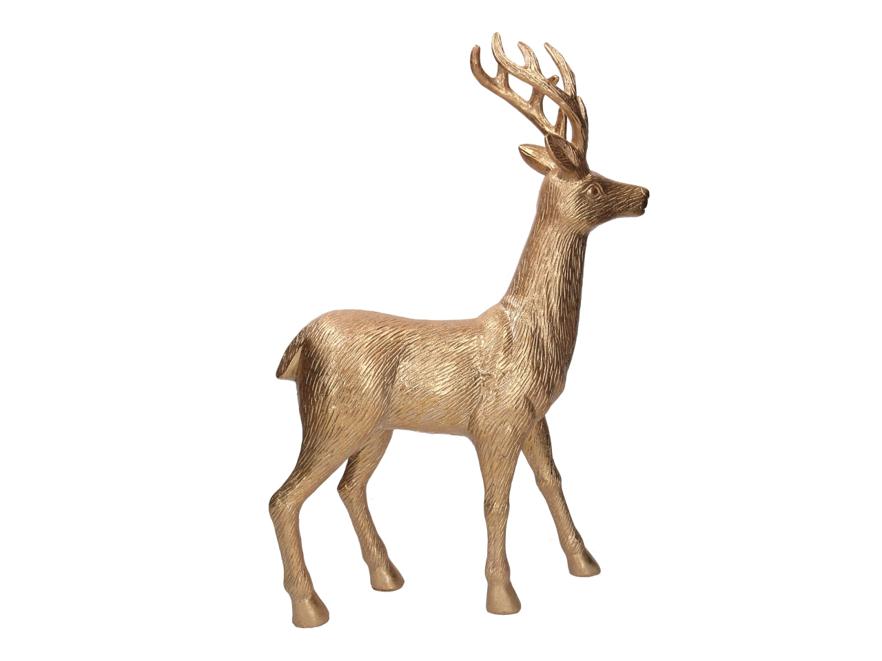 Renna 48,5cm in resina oro