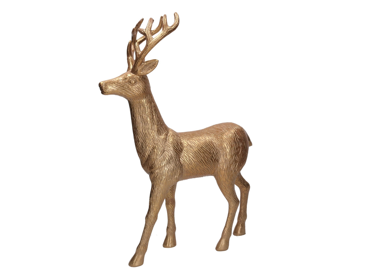 Renna 48,5cm in resina oro