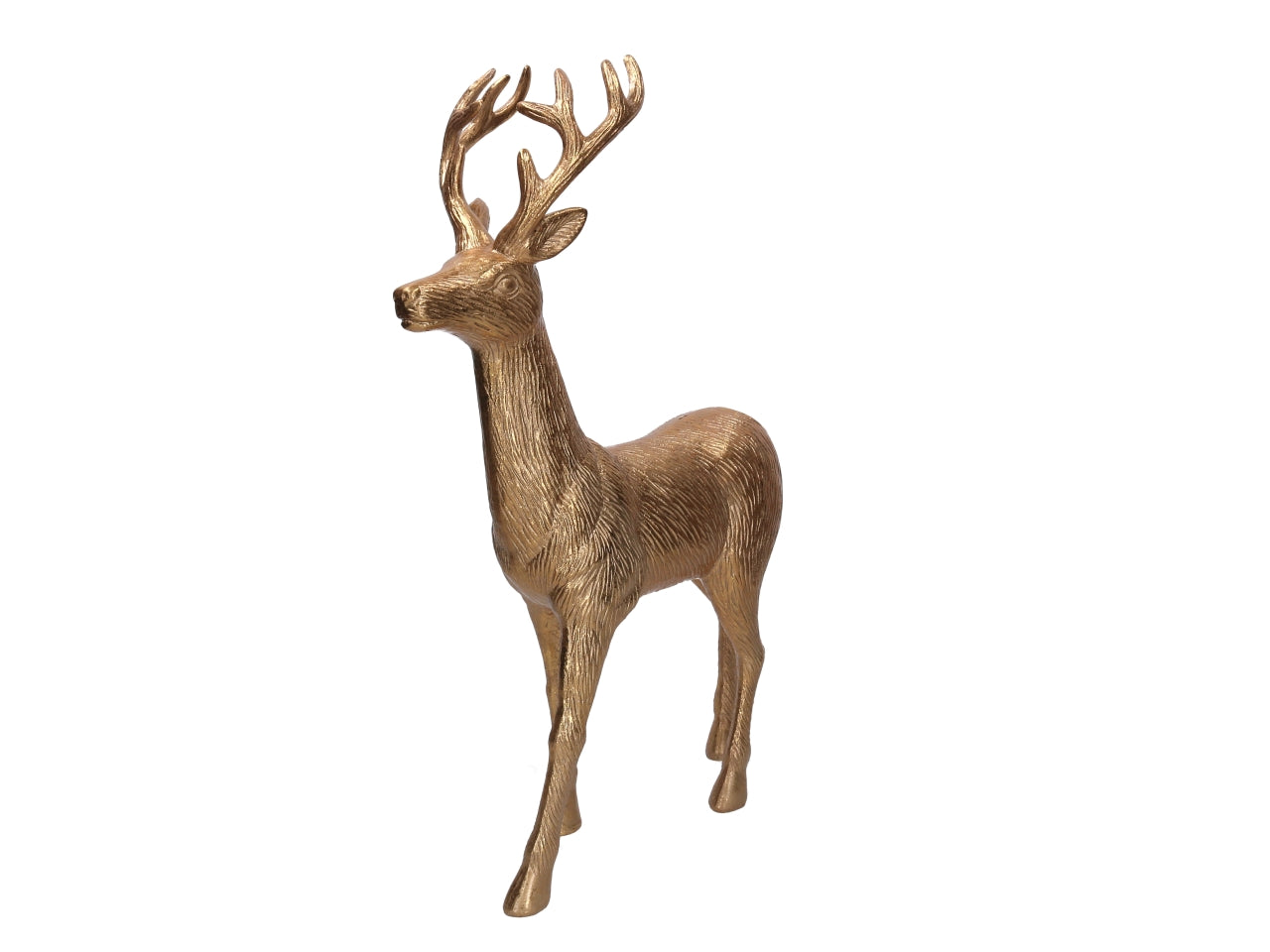 Renna 48,5cm in resina oro