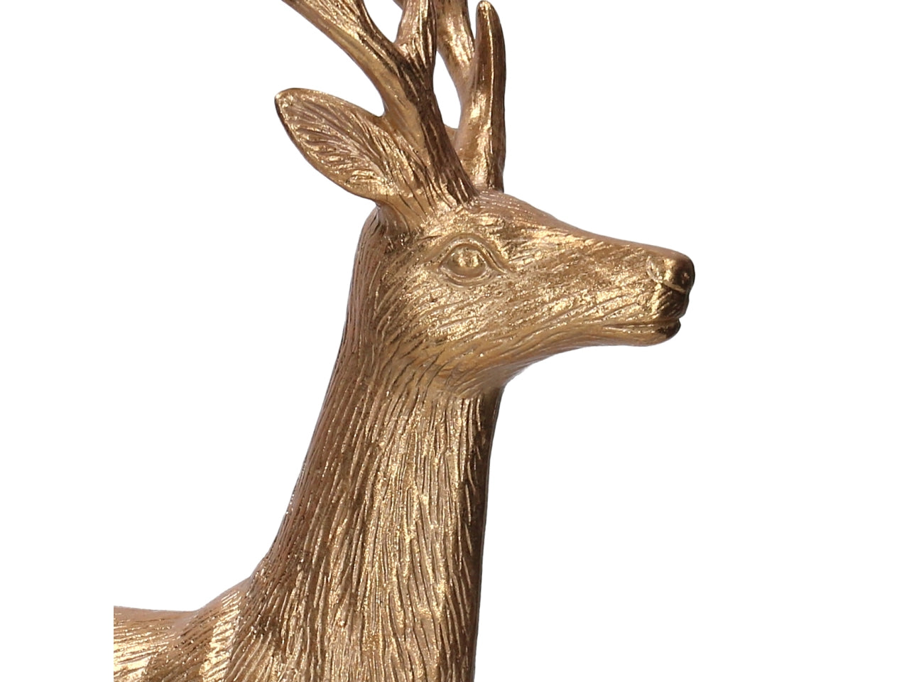 Renna 48,5cm in resina oro