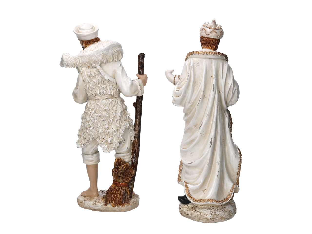 Nativita' 41cm in resina 8 pezzi bianco