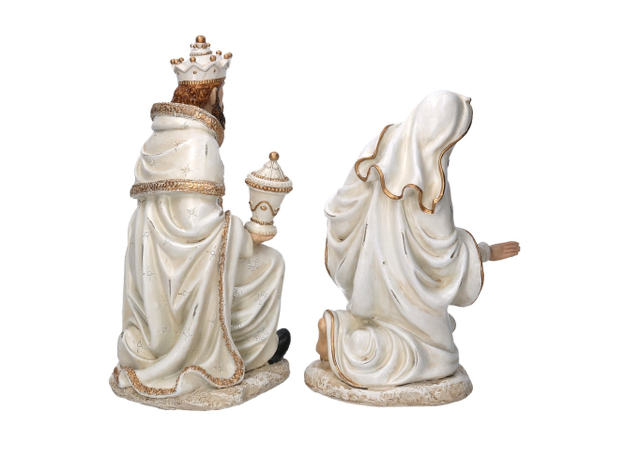 Nativita' 41cm in resina 8 pezzi bianco