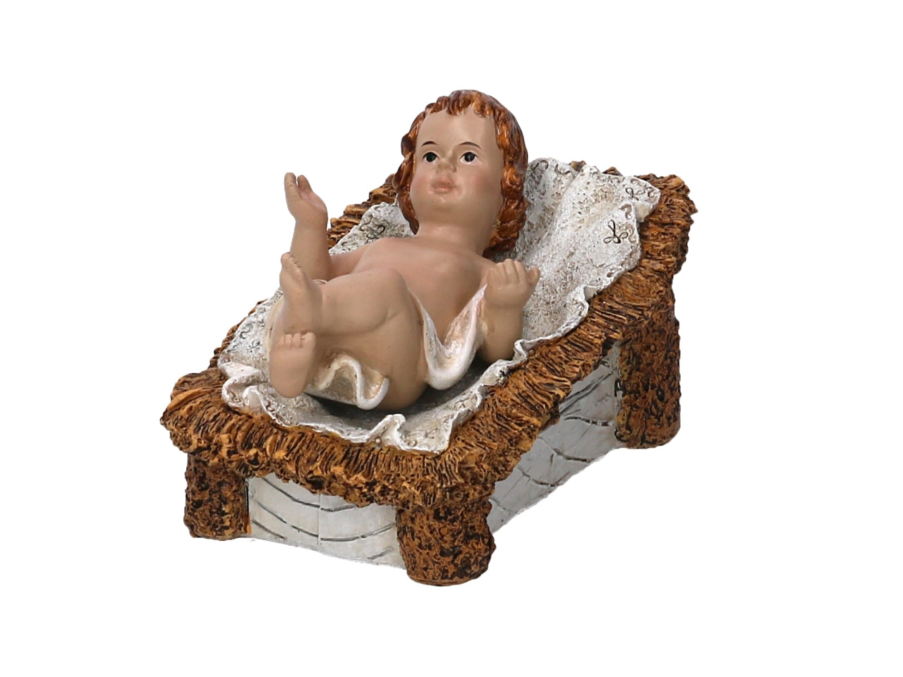 Nativita' 41cm in resina 8 pezzi bianco