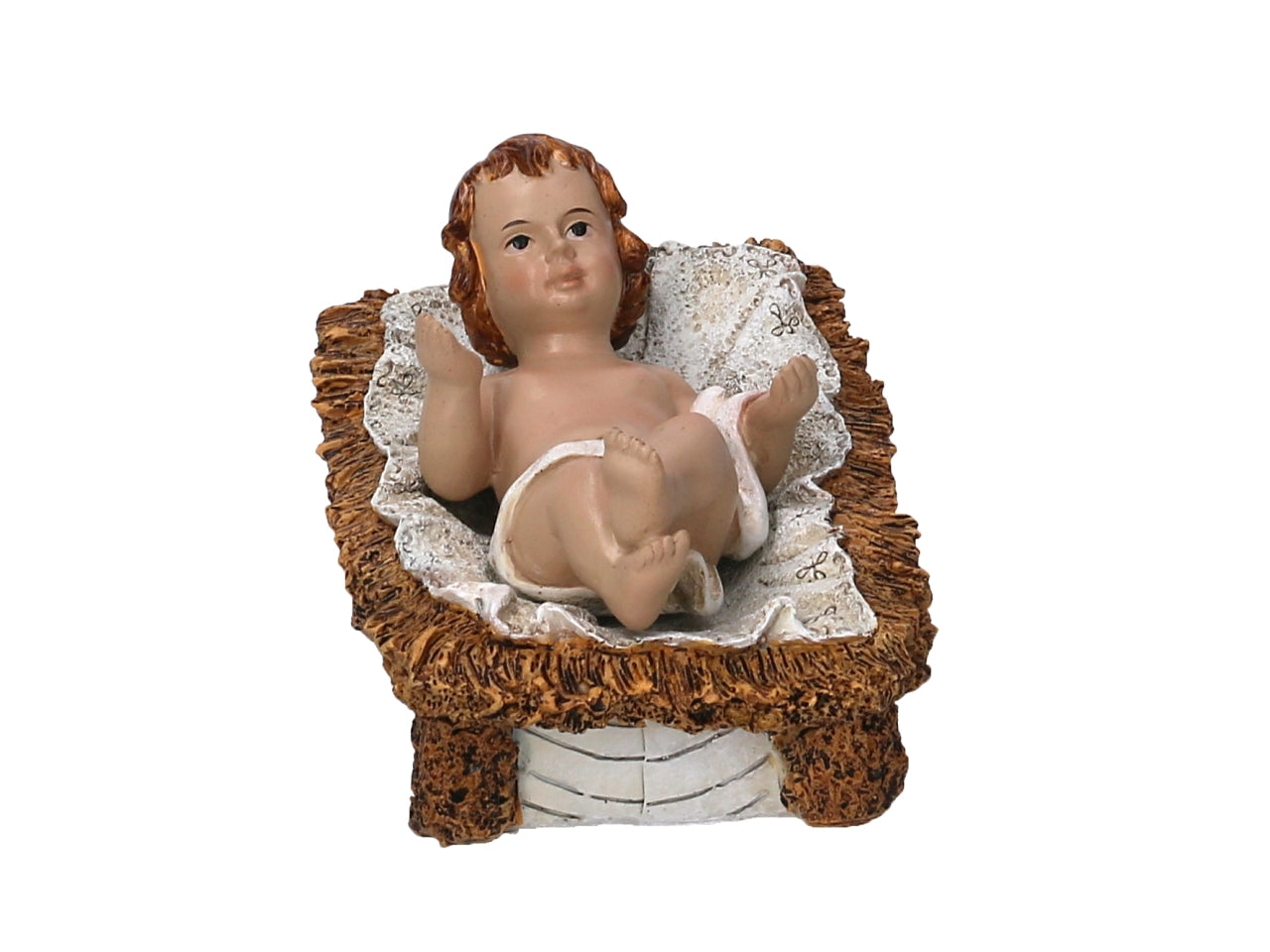 Nativita' 41cm in resina 8 pezzi bianco