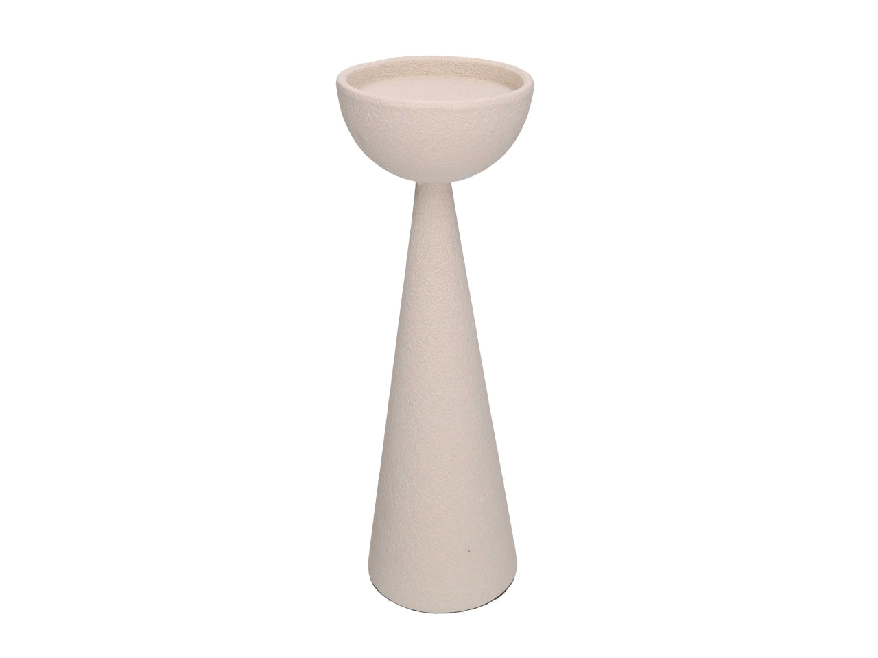 Portacandele in metallo 11xh.33,5cm crema