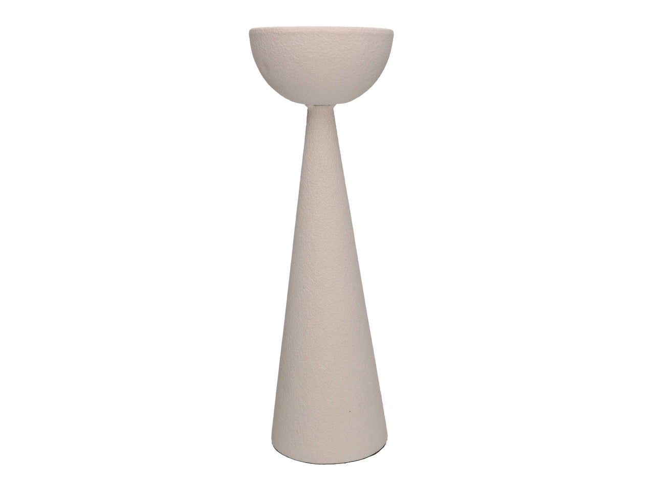 Portacandele in metallo 11xh.33,5cm crema