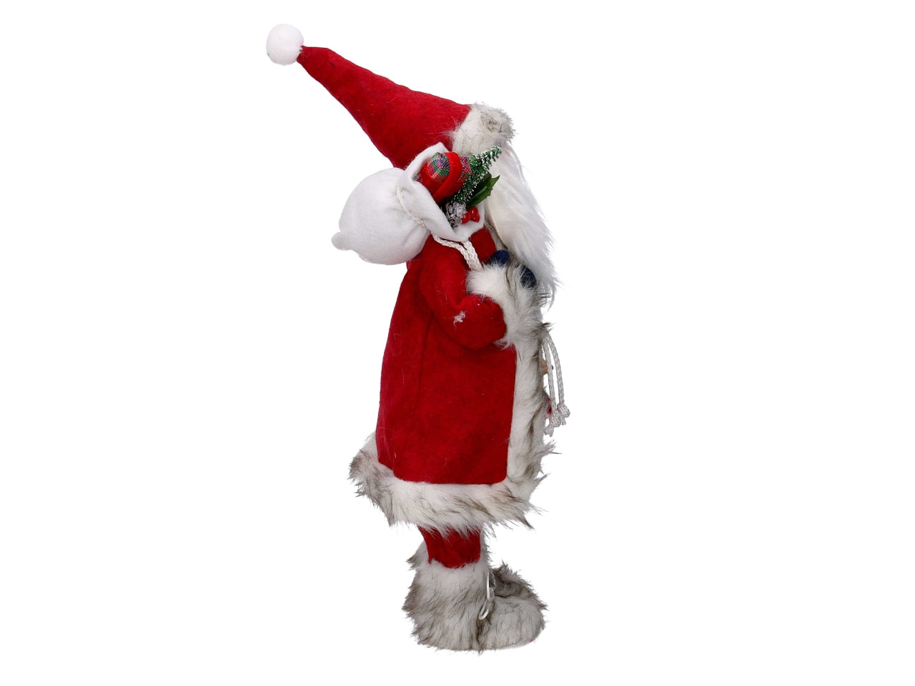 Babbo natale 45cm in tessuto rosso