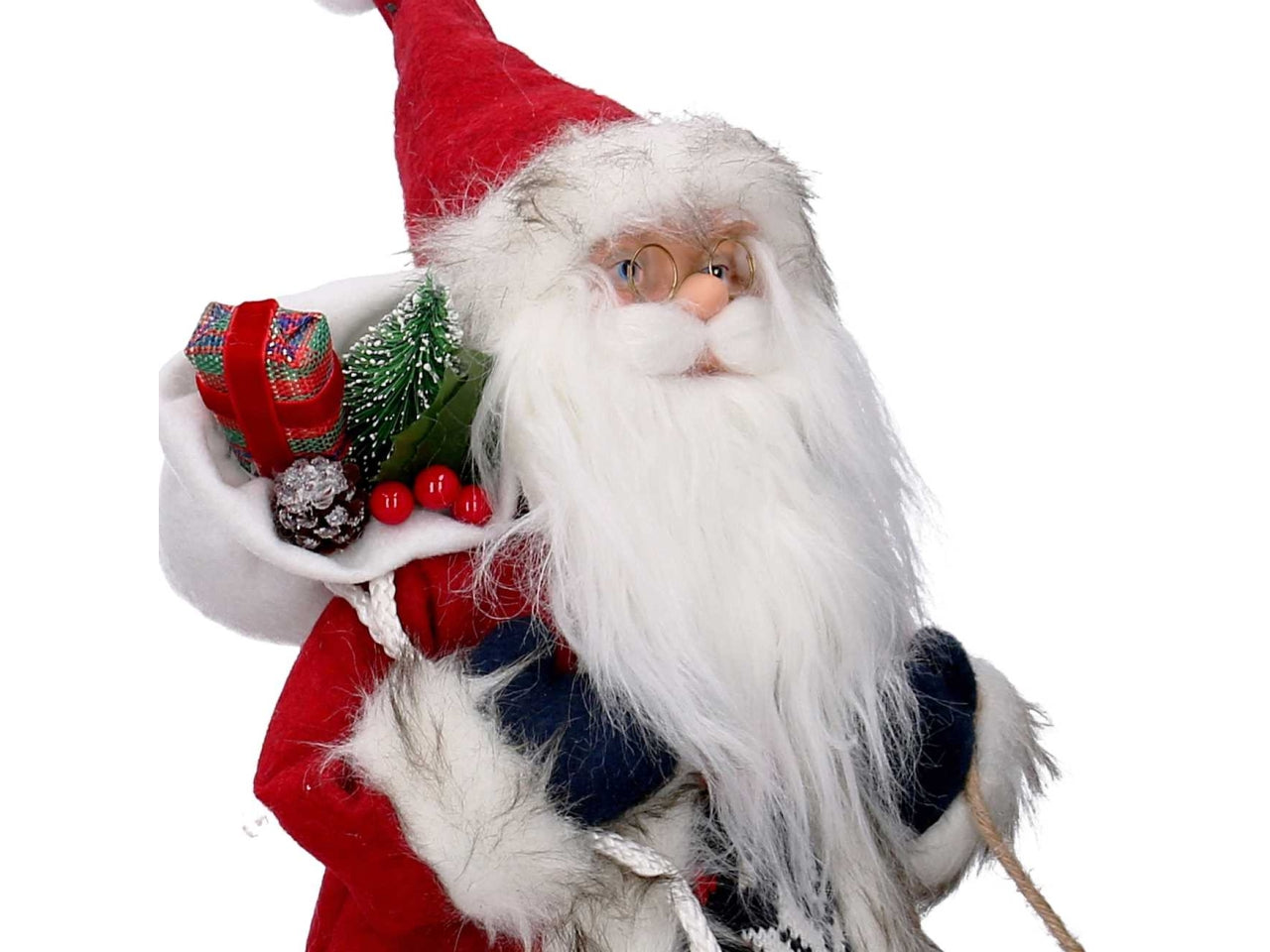 Babbo natale 45cm in tessuto rosso