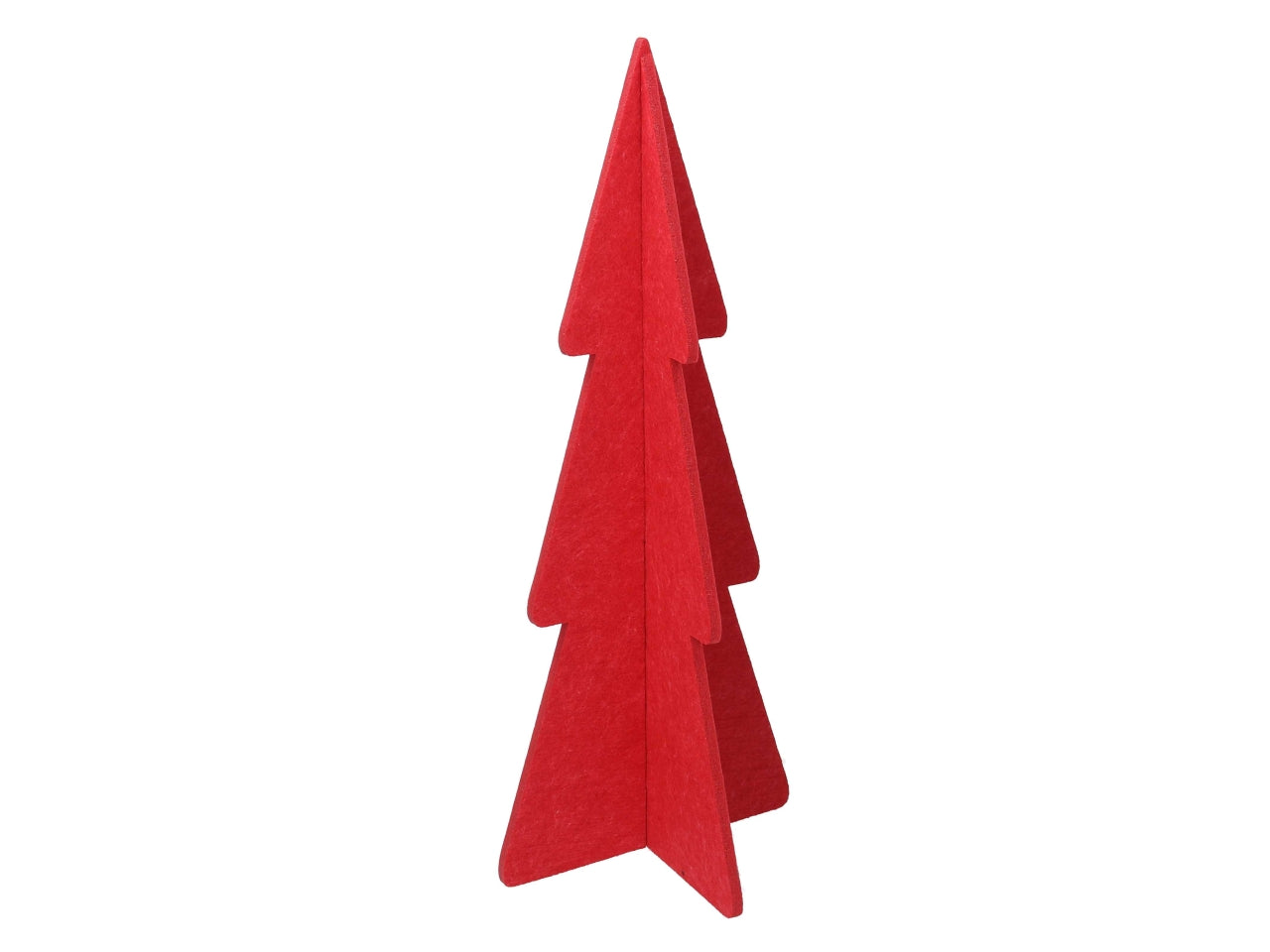 Decorazione albero in feltro rosso 50x50xh.120cm