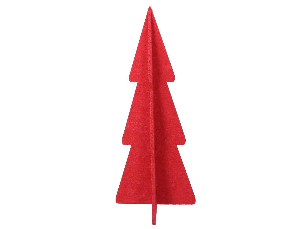 Decorazione albero in feltro rosso 50x50xh.120cm