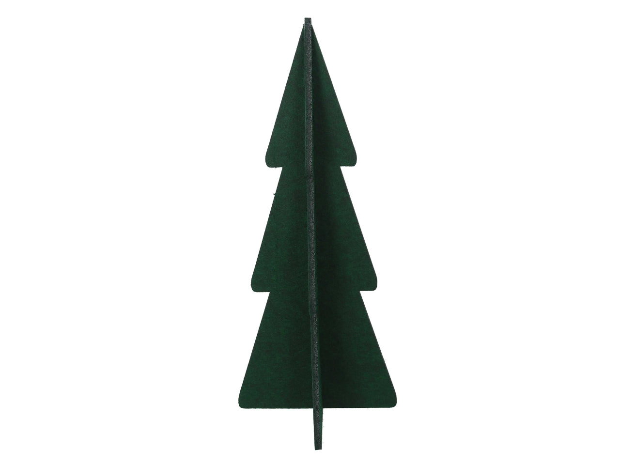 Decorazione albero in feltro verde 50x50xh.120cm