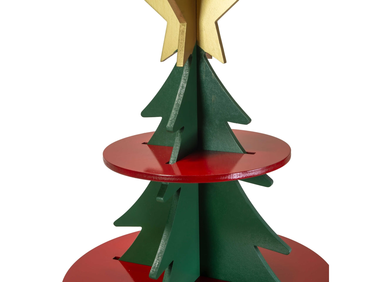 Albero espositore in legno 2piani verde 40xh58,4cm