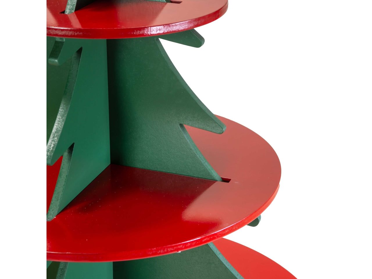 Albero espositore in legno 2piani verde 40xh58,4cm