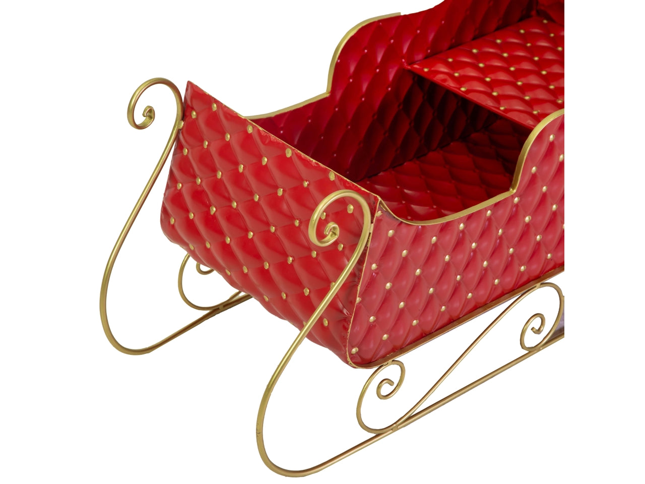 Slitta in metallo 86x35xh.49cm rossa