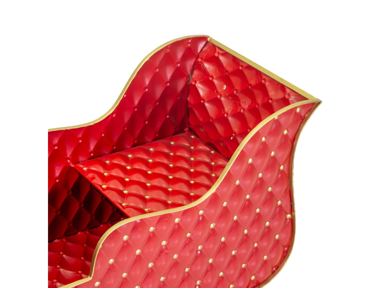 Slitta in metallo 86x35xh.49cm rossa