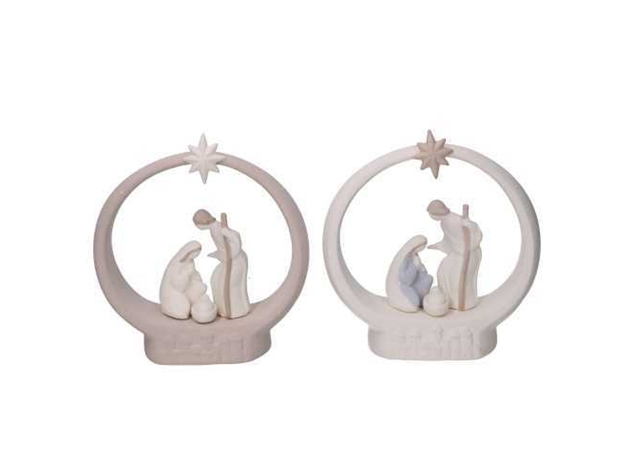 Nativita' 19cm in ceramica beige assortite