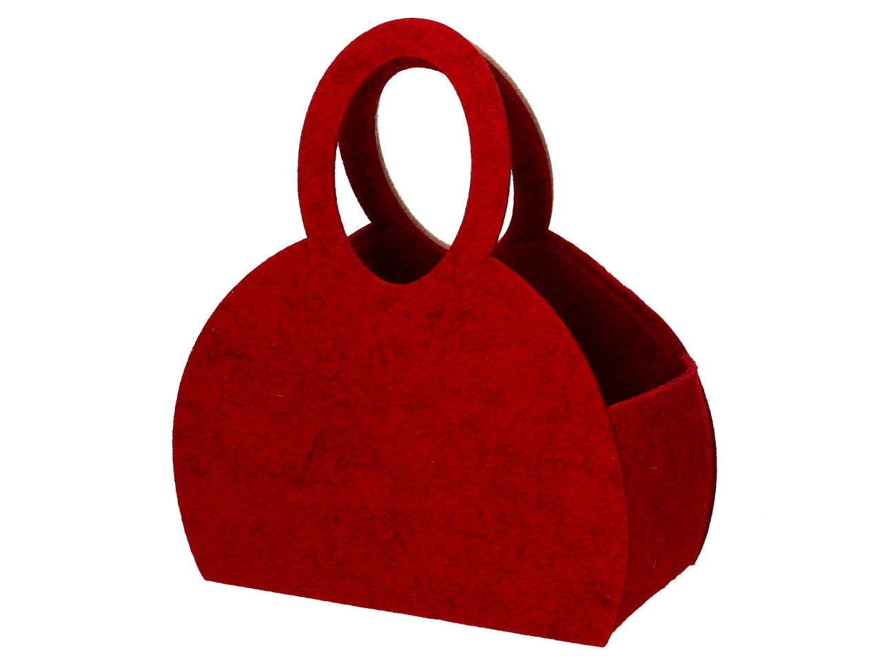 Borsa in feltro decorata 15x7,5xh.18cm rosso