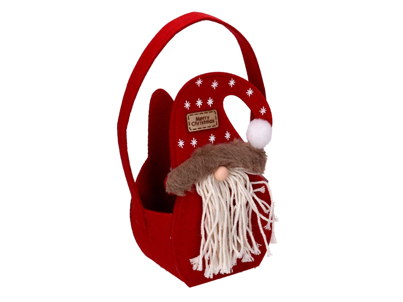 Borsa feltro gnomo12x8,5xh.20,5cm rosso