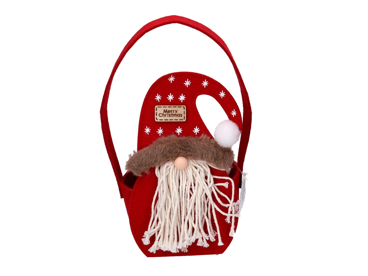Borsa feltro gnomo12x8,5xh.20,5cm rosso