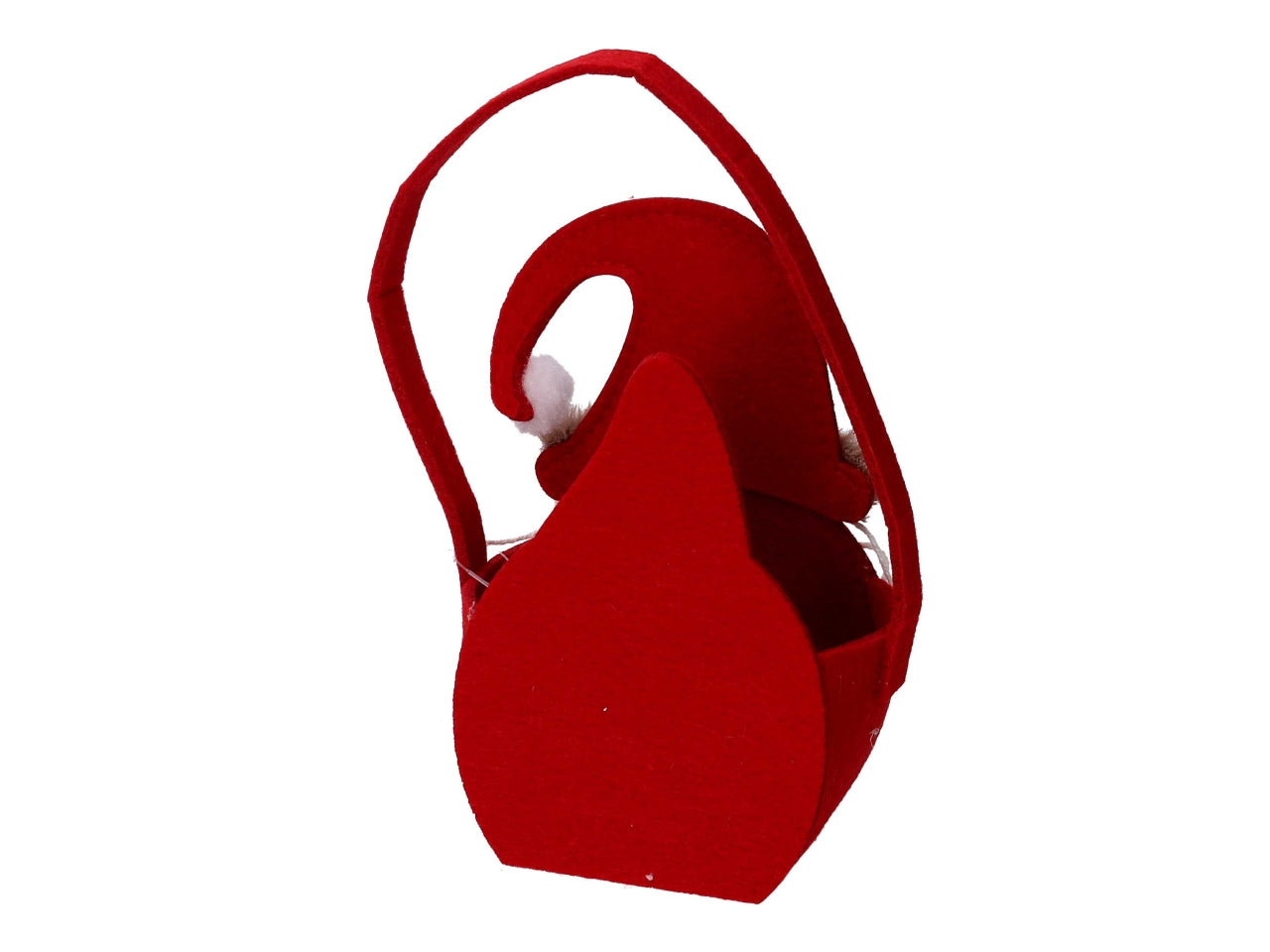 Borsa feltro gnomo 9,5x7,5xh.16cm rosso