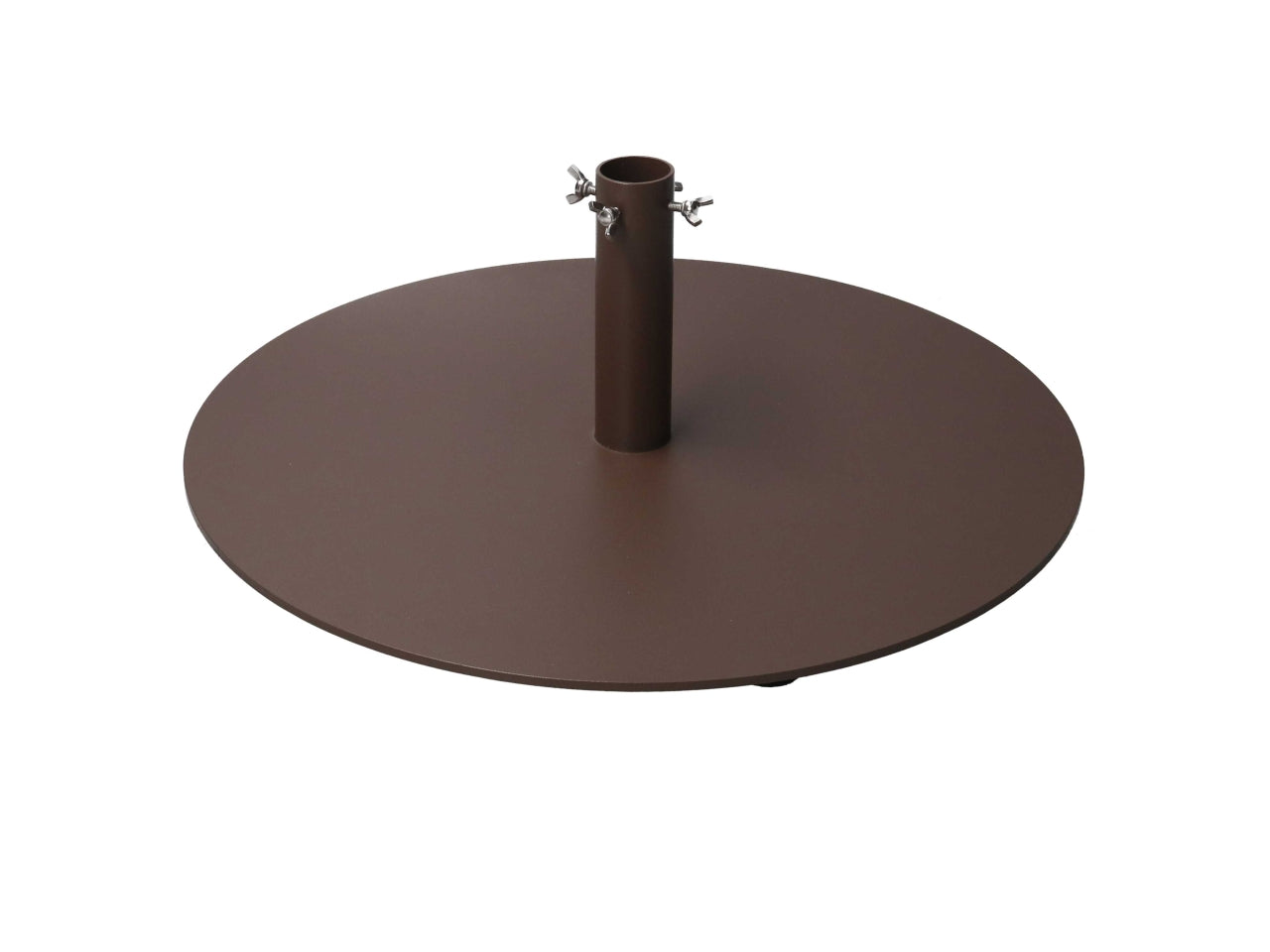Base albero tonda 45xh15cm in metalllo marrone per alberi massimo 240cm