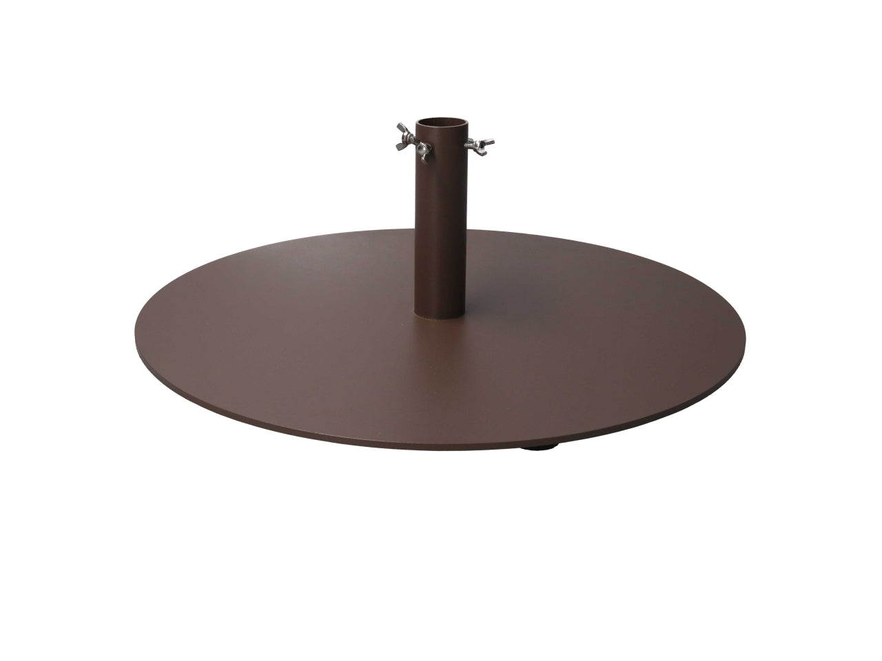 Base albero tonda 45xh15cm in metalllo marrone per alberi massimo 240cm