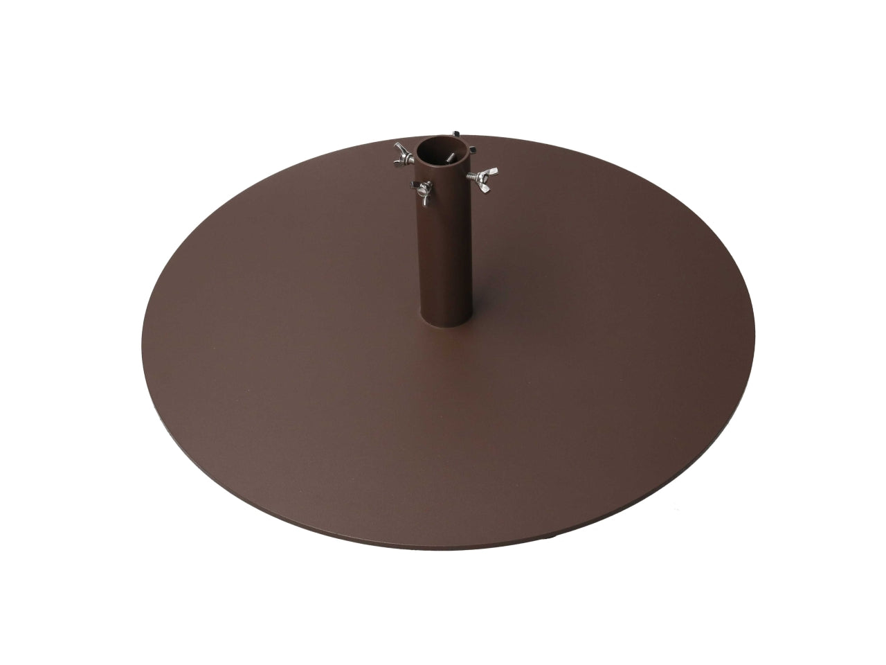 Base albero tonda 45xh15cm in metalllo marrone per alberi massimo 240cm