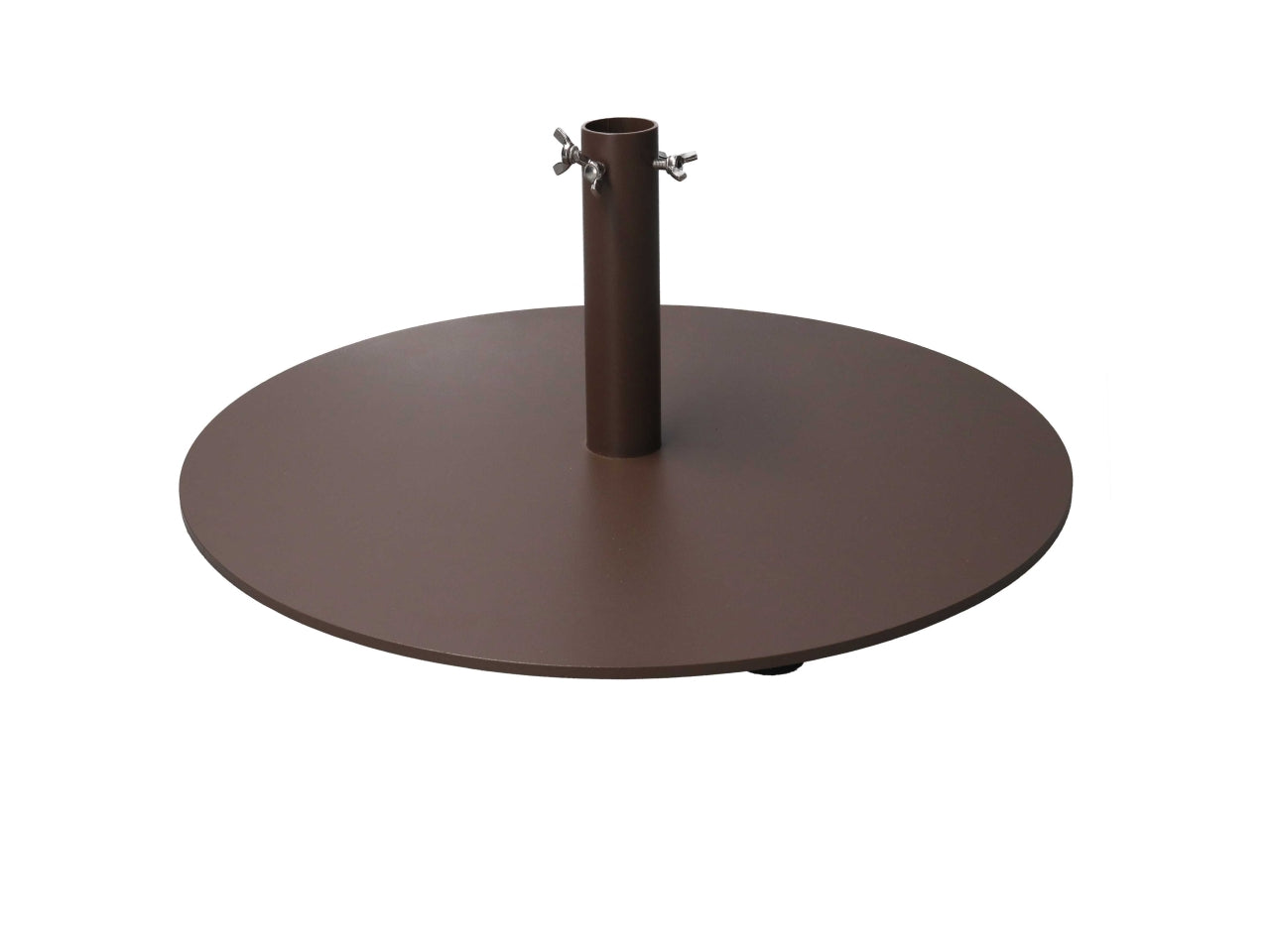 Base albero tonda 35xh15cm in metalllo marrone per alberi massimo 210cm
