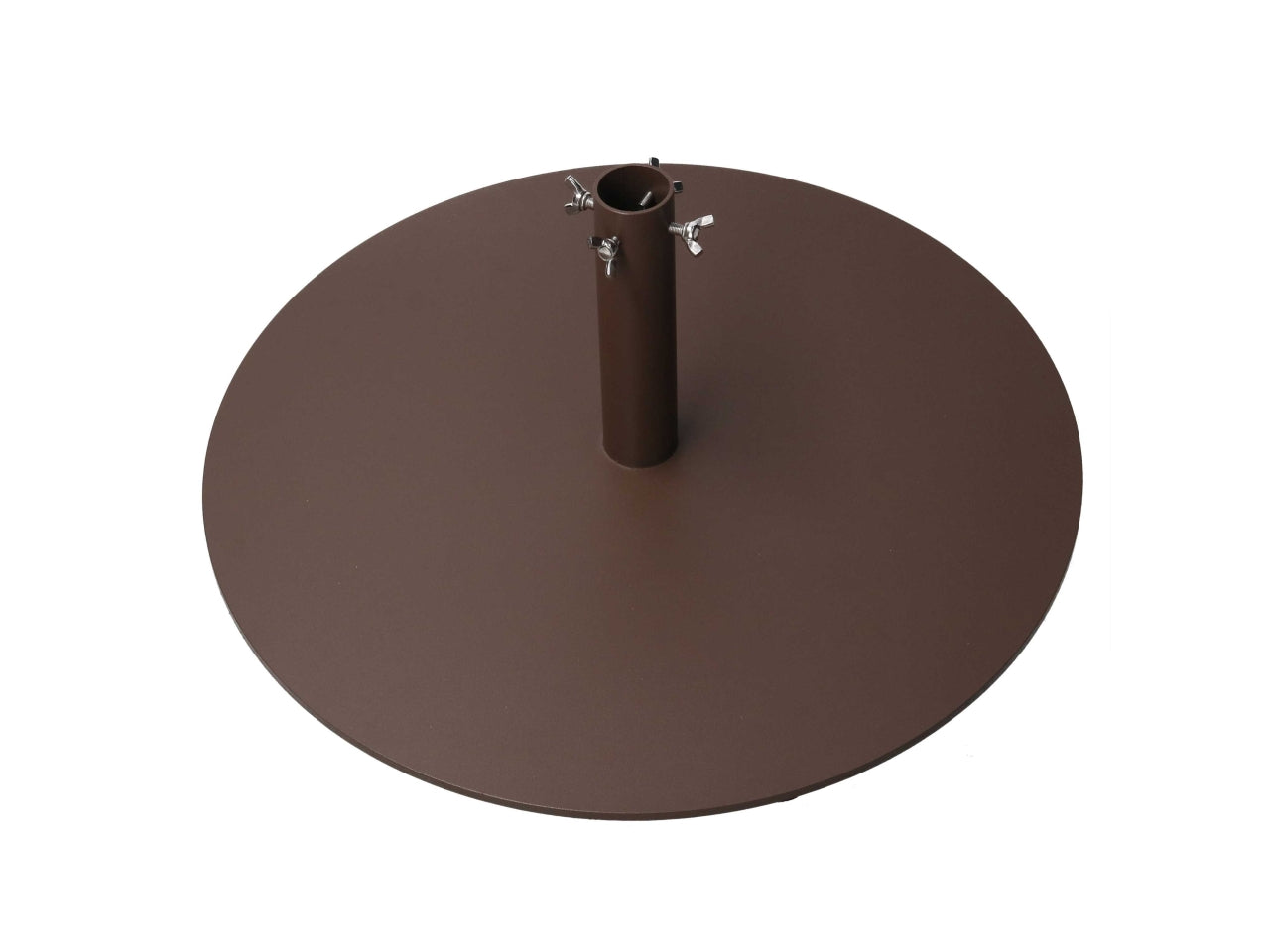Base albero tonda 35xh15cm in metalllo marrone per alberi massimo 210cm