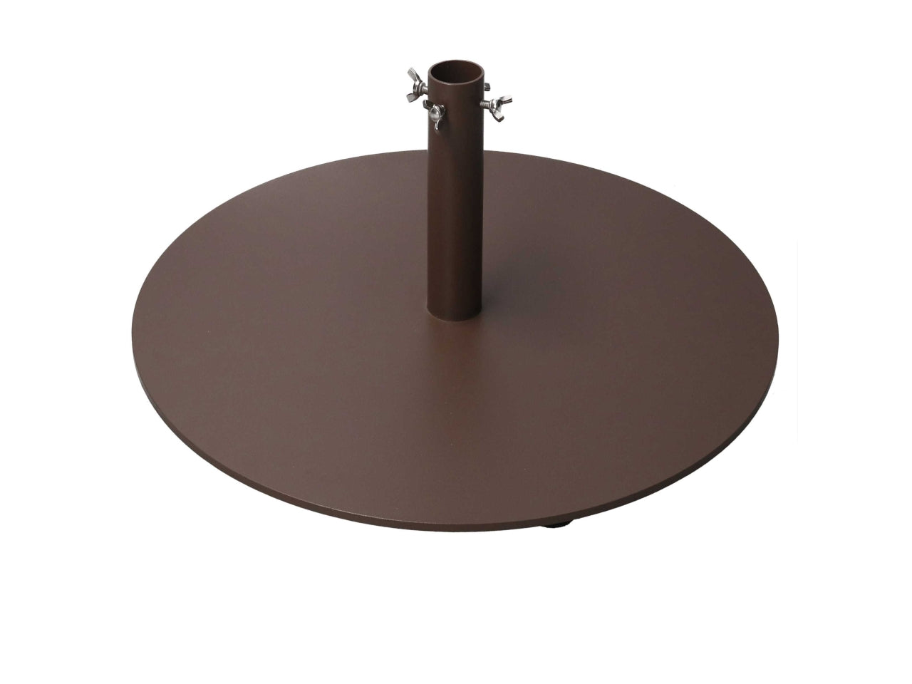 Base albero tonda 35xh15cm in metalllo marrone per alberi massimo 210cm