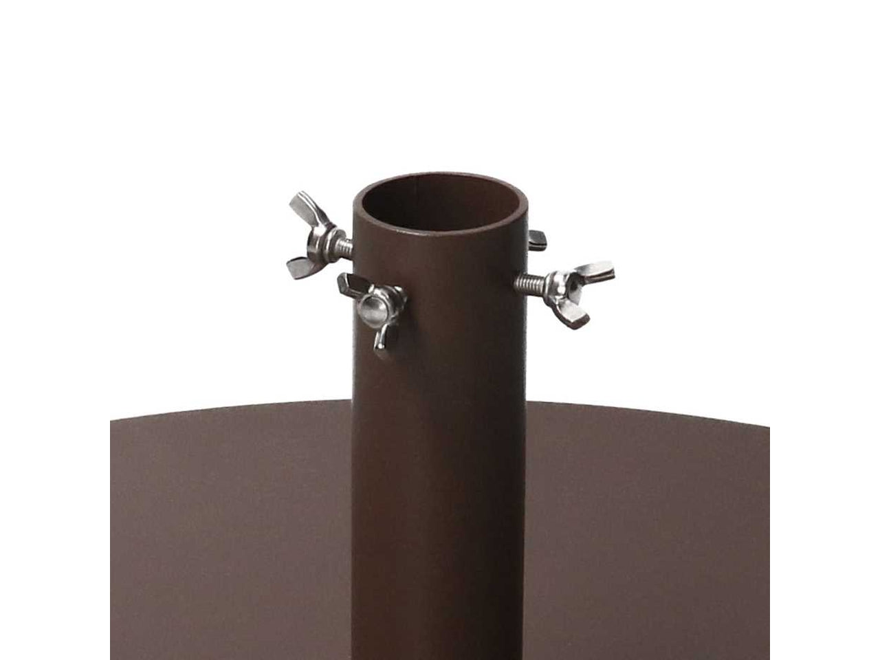 Base albero tonda 35xh15cm in metalllo marrone per alberi massimo 210cm