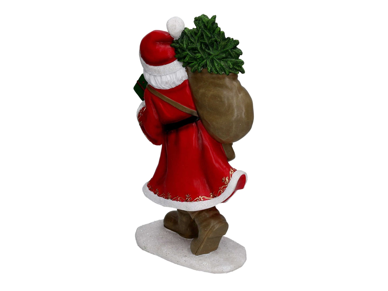 Babbo natale con sacco in resina 20,6xh.34cm