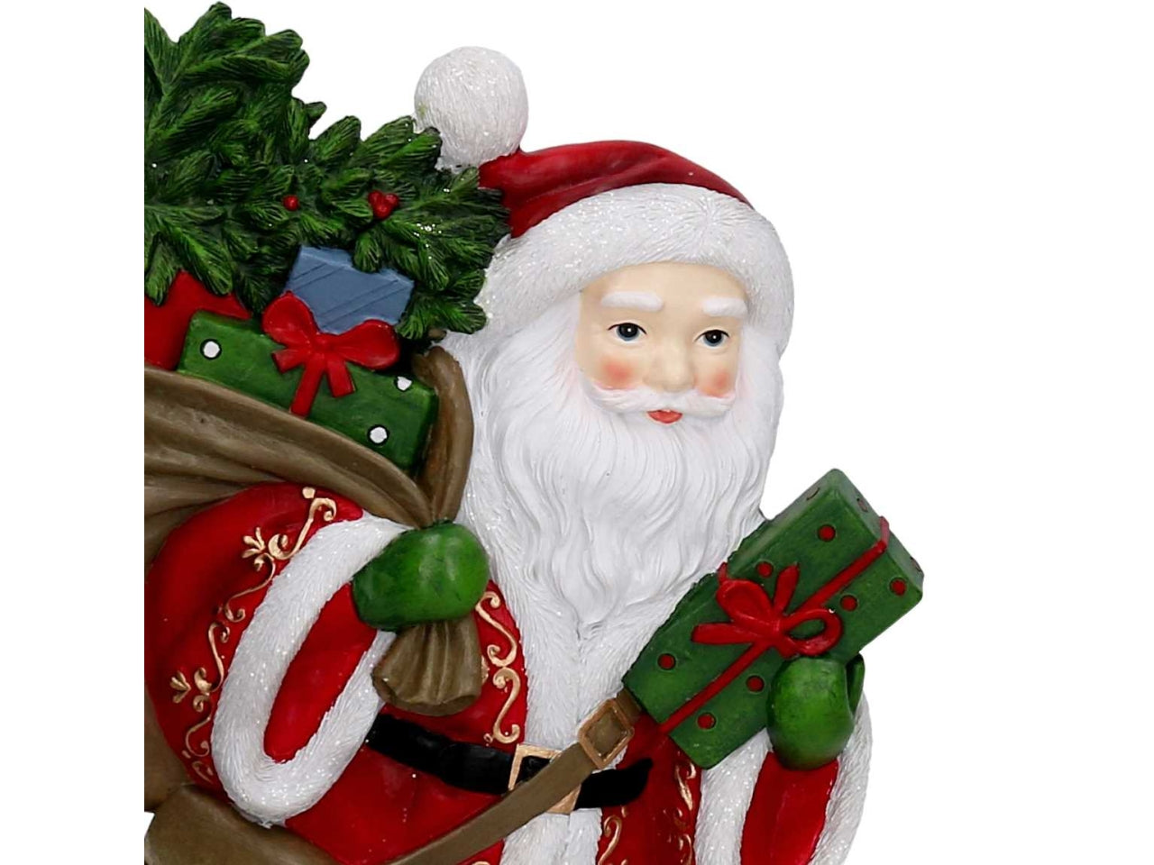 Babbo natale con sacco in resina 20,6xh.34cm