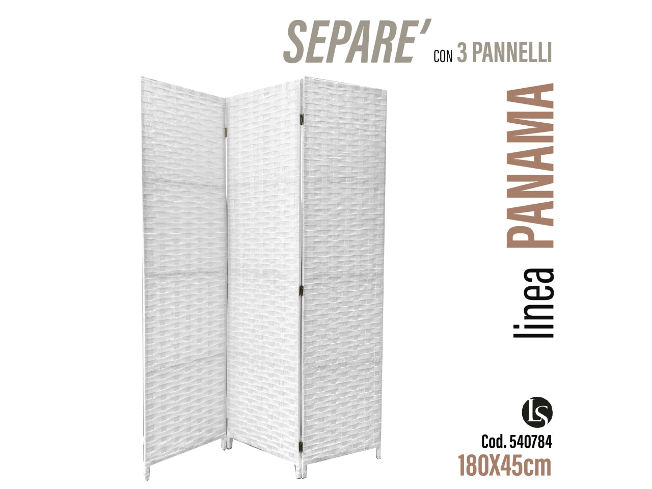 Separe' 3 panneli 180x45cm