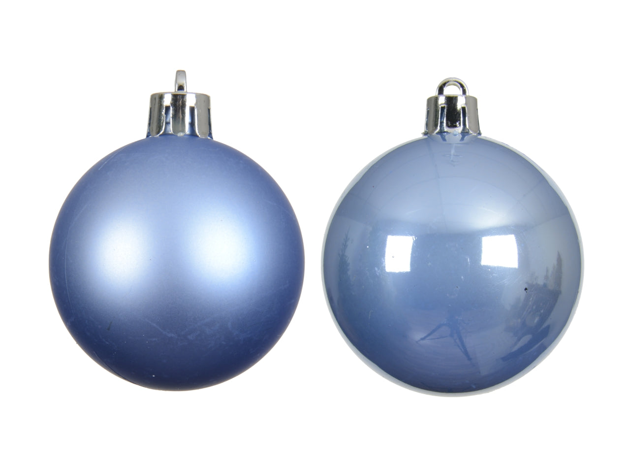 Palla 6cm in confezione da 12 pezzi azzurro cielo lucido e opaco