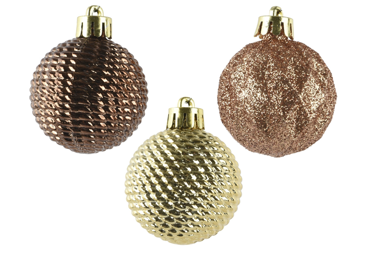 Palla 4cm in confezione da 9 pezzi lucido e glitter in colori assortiti