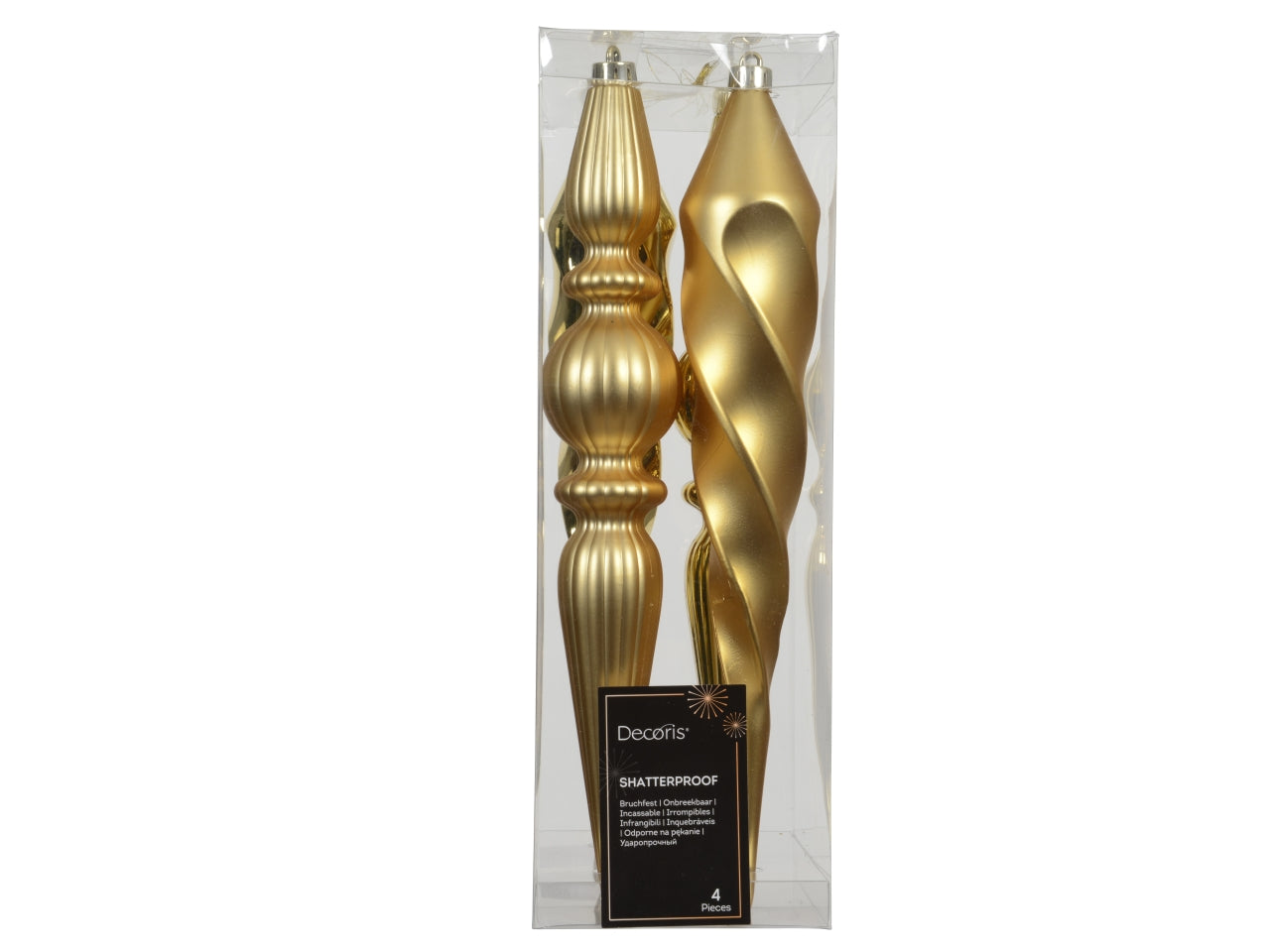 Pendente in confezione da 4 pezzi lucido e opaco oro