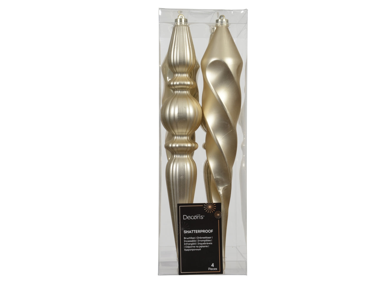 Pendente in confezione da 4 pezzi lucido e opaco beige