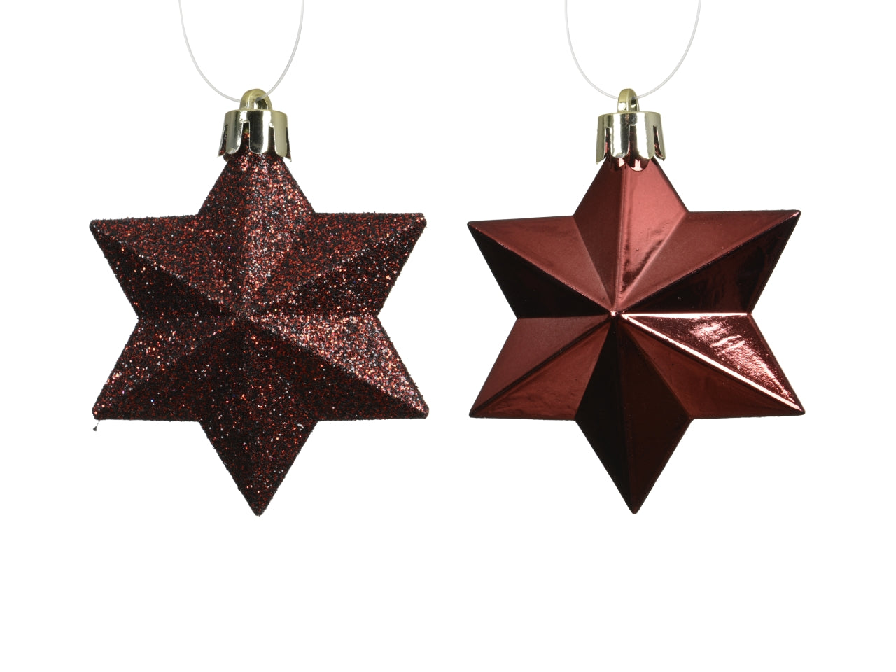 Appendino stella in confezione da 12 pezzi bordeaux