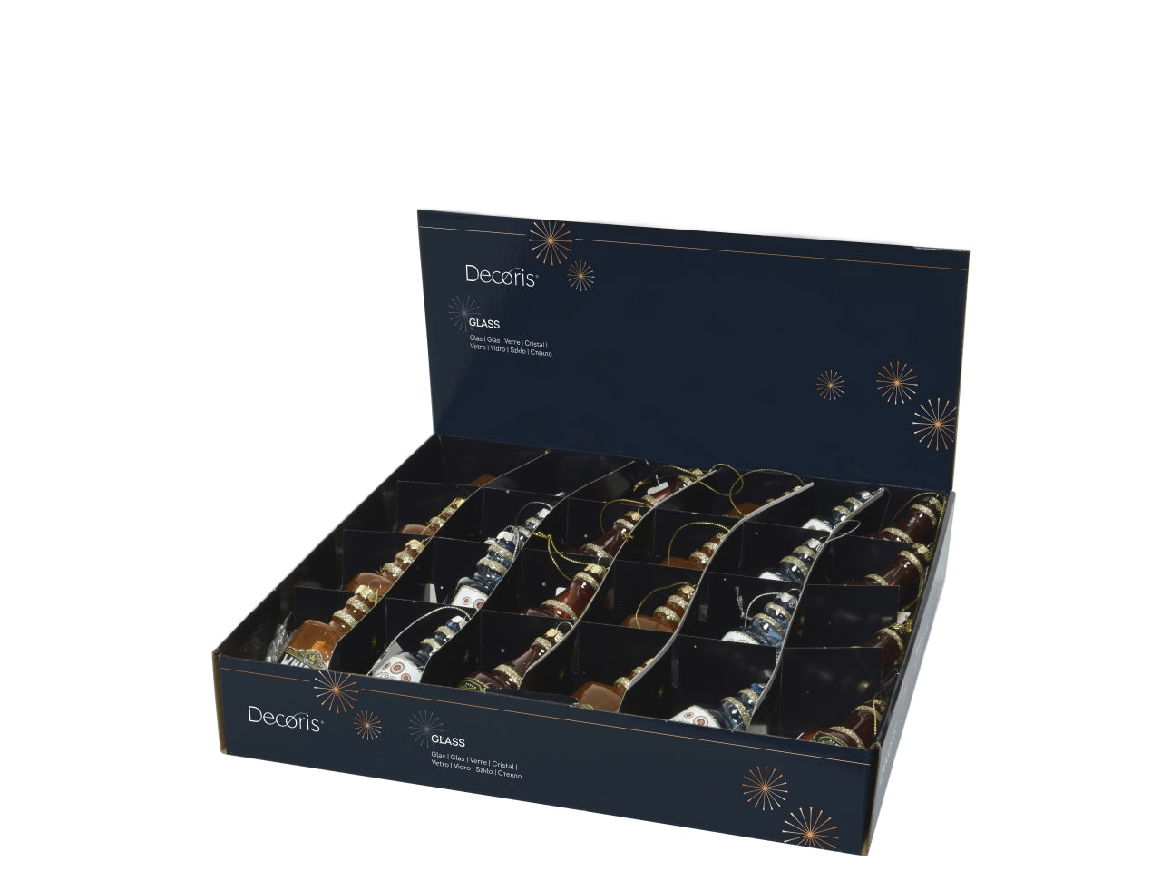 Appendino bottiglia in vetro 9,4cm assortiti
