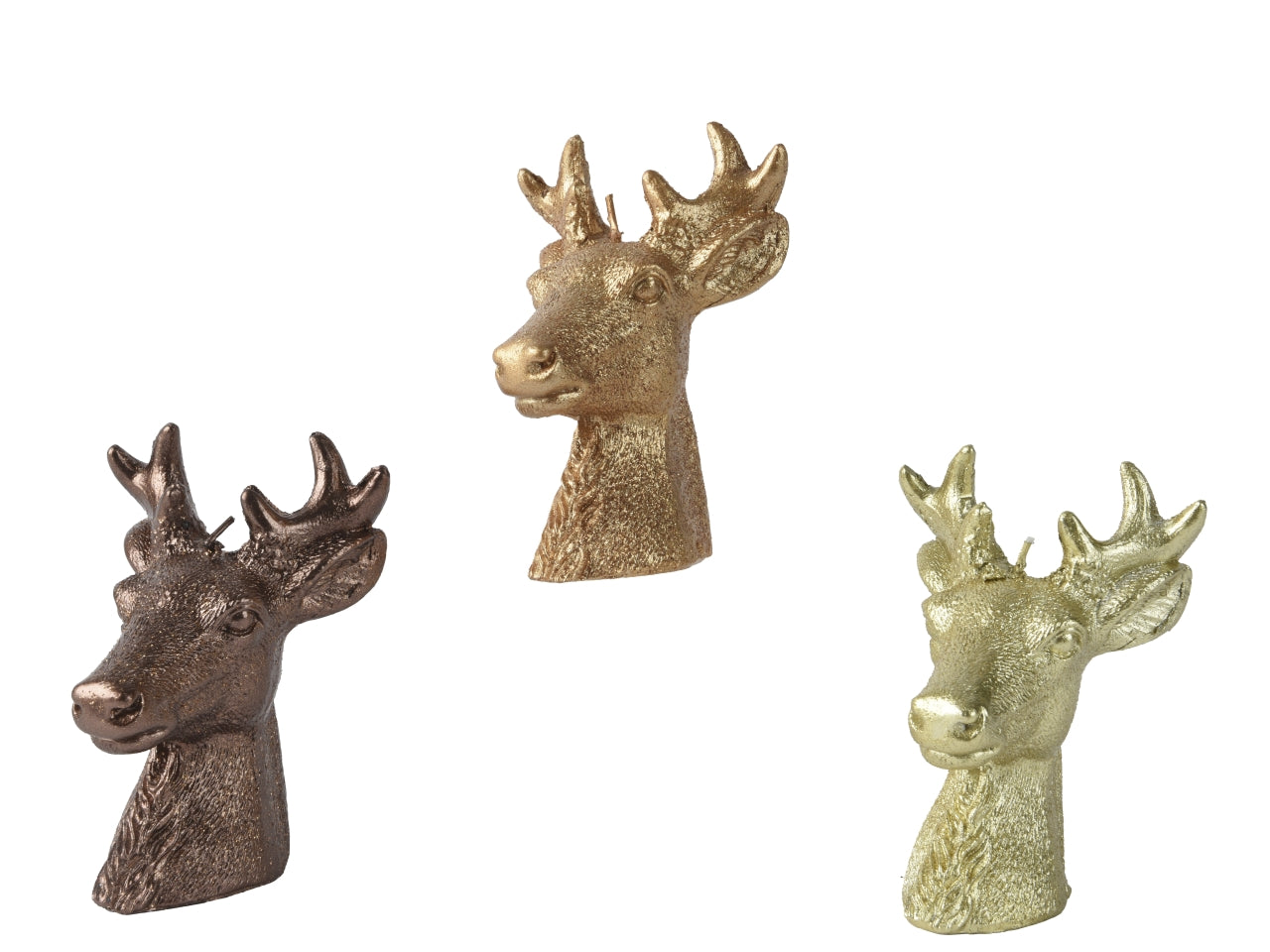 Candela testa di cervo 10cm colori assortiti