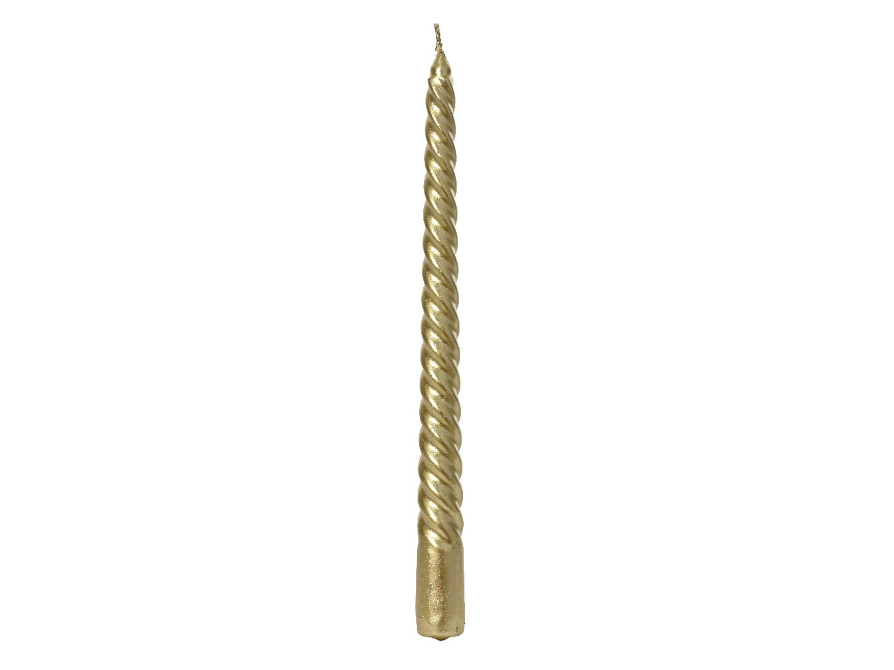 Candela torciglione 25cm in scatola da 4 pezzi oro
