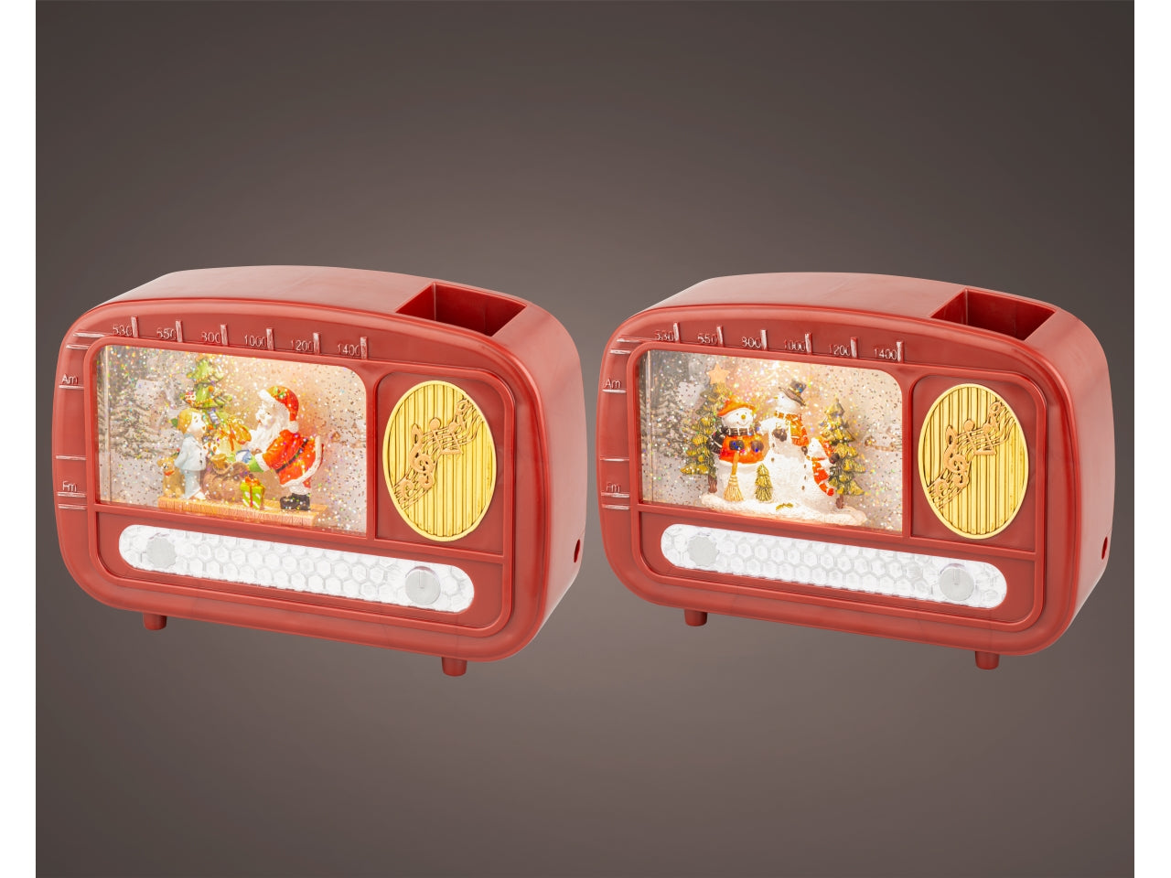 Radio con acqua led e musica 22x15,5cm 2 modelli