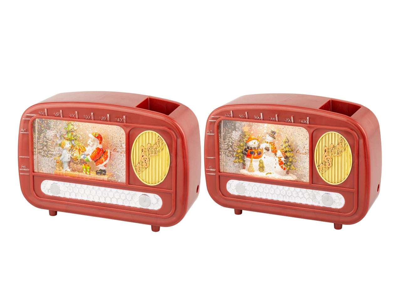 Radio con acqua led e musica 22x15,5cm 2 modelli