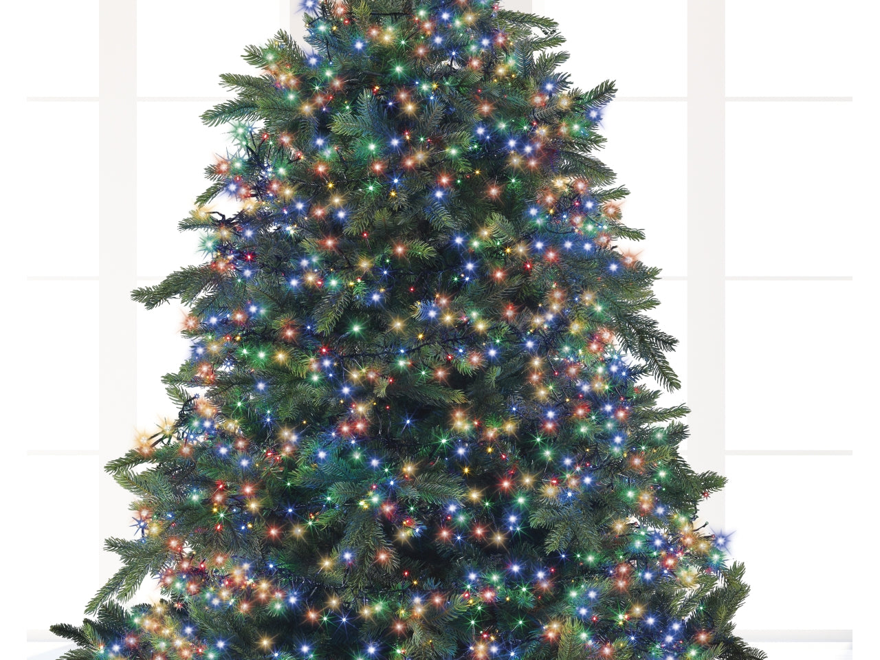 Catena 2040led grappolo multicolor 8 funzioni 19mt con filo nero per uso interno/esterno