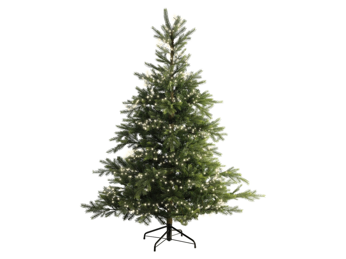 Catena luci con filo metallo nero 960led bianco caldo 8 funzioni 12mt per uso interno/esterno