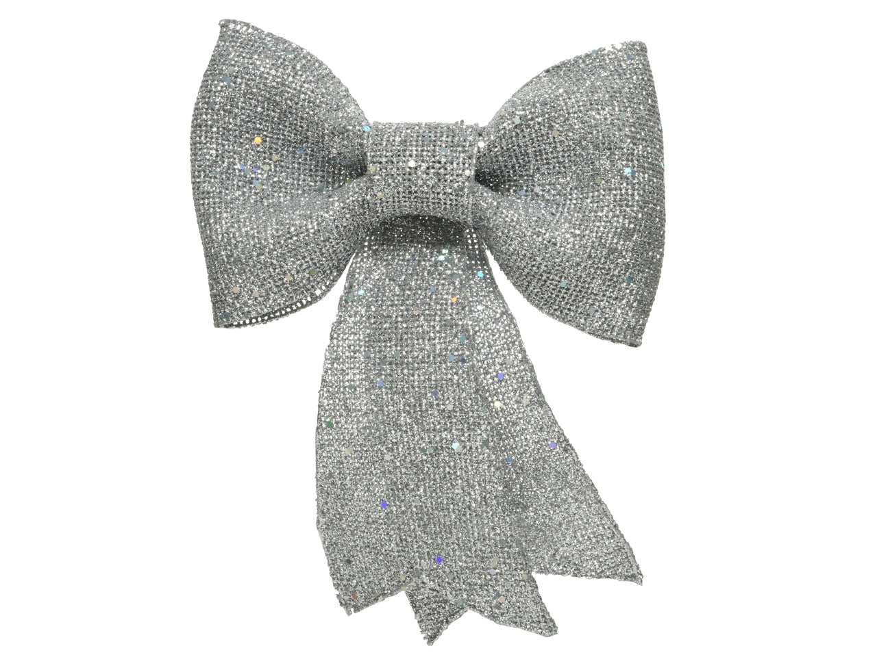 Fiocco 22xh.30cm glitter argento
